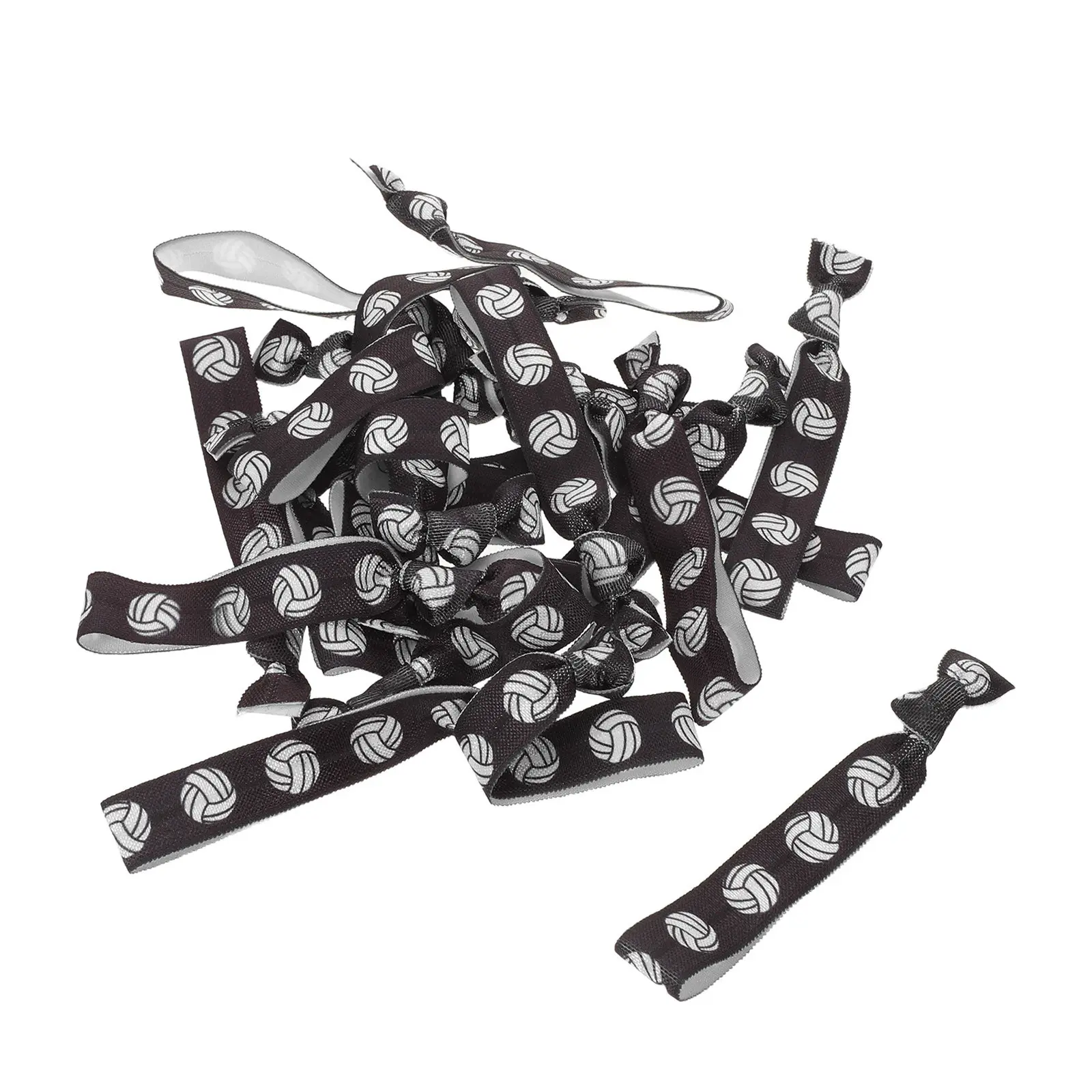 

20 шт. эластичных резинок для волос для волейбола, мягкие спортивные резинки-пучки для девочек и женщин, аксессуары для тренировок и спорта