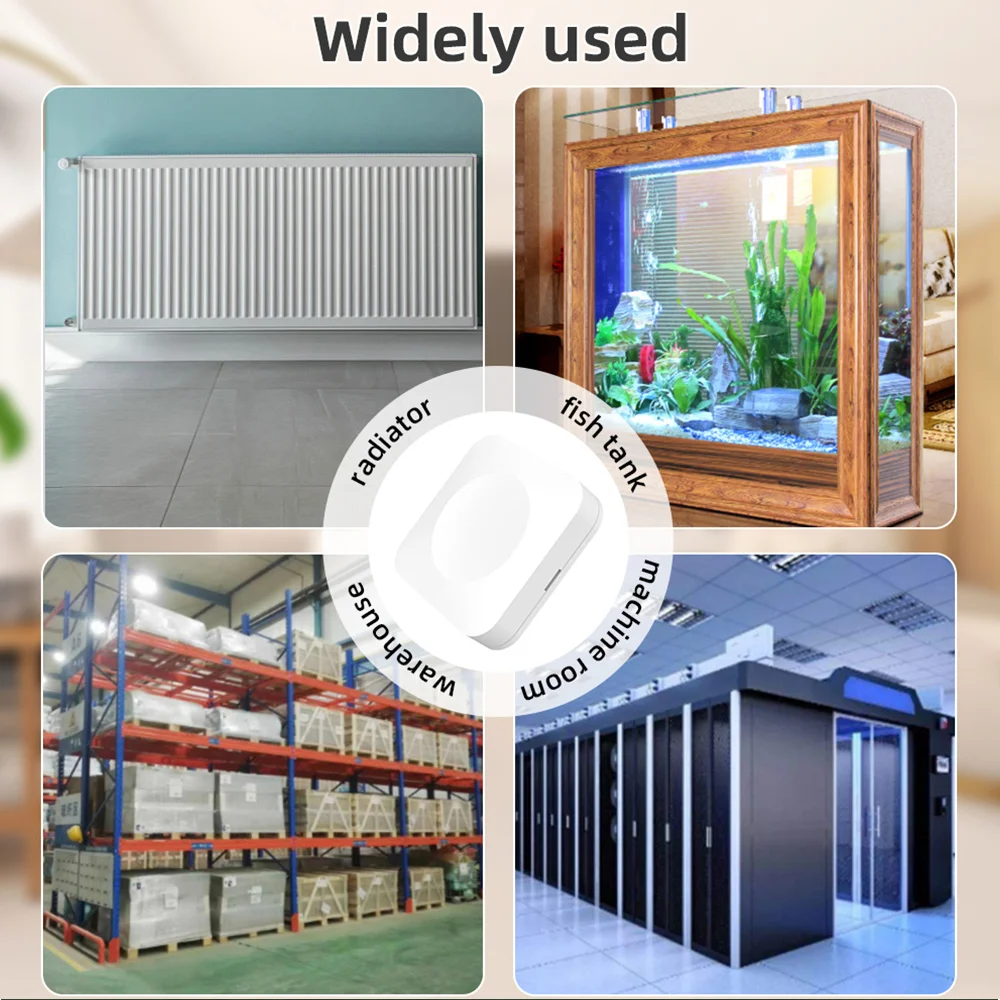 1 ~ 10 قطعة لا توجد بوابة مطلوبة Tuya مستشعر ذكي مختوم بالكامل جهاز مضاد للتسرب سهل واي فاي اتصال مباشر سهل الحمل إنذار