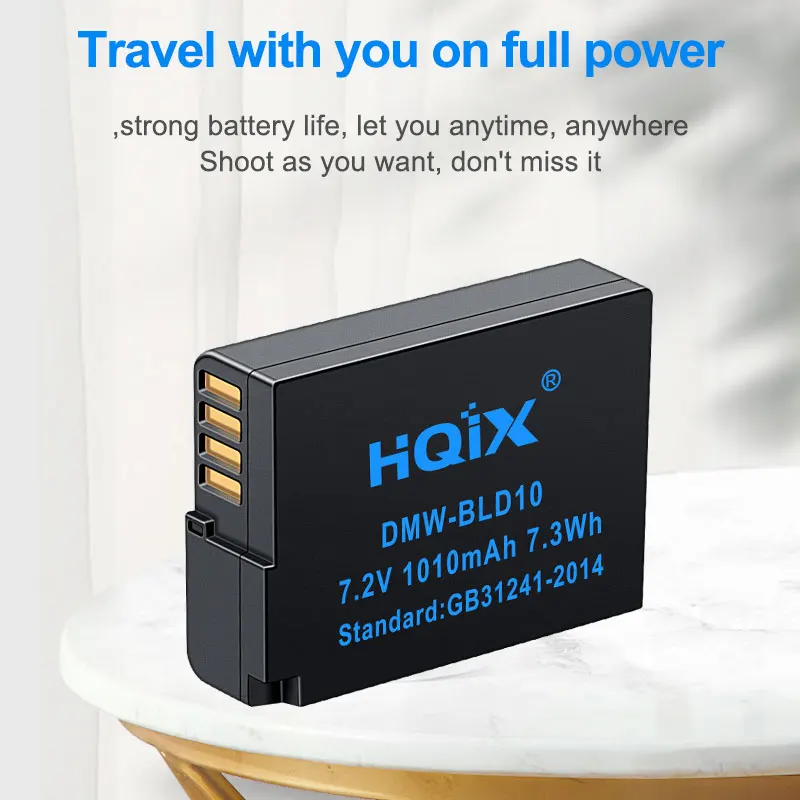 

HQIX for Panasoinc DMC-G3 DMC-GF2 DMC-GX1 Camera DMW-BLD10 Charger Battery