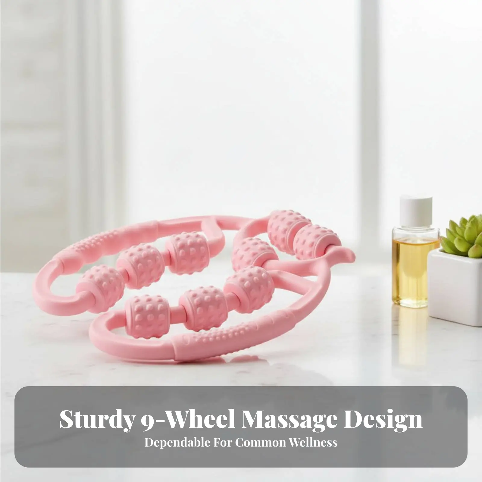 

Многофункциональный 9-колесный массажный ролик для ног, для домашнего фитнеса, расслабления мышц, с регулируемой шириной, разноцветный