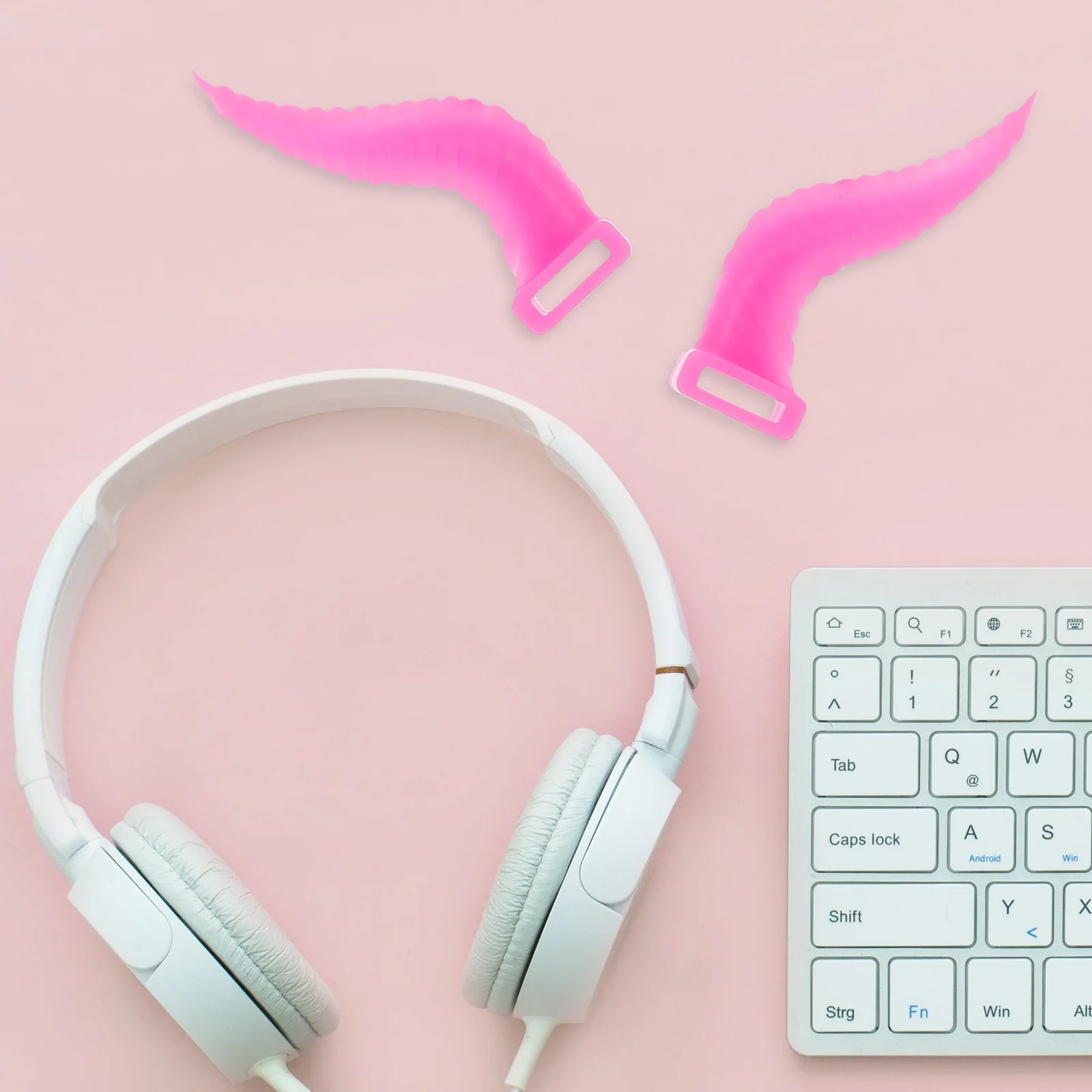 1 زوج الثور القرن سماعة يغطي هوك السحابة قرون الشيطان لسماعات الرأس اللاسلكية الألعاب هالوين تأثيري ديكور الحفلات سماعة