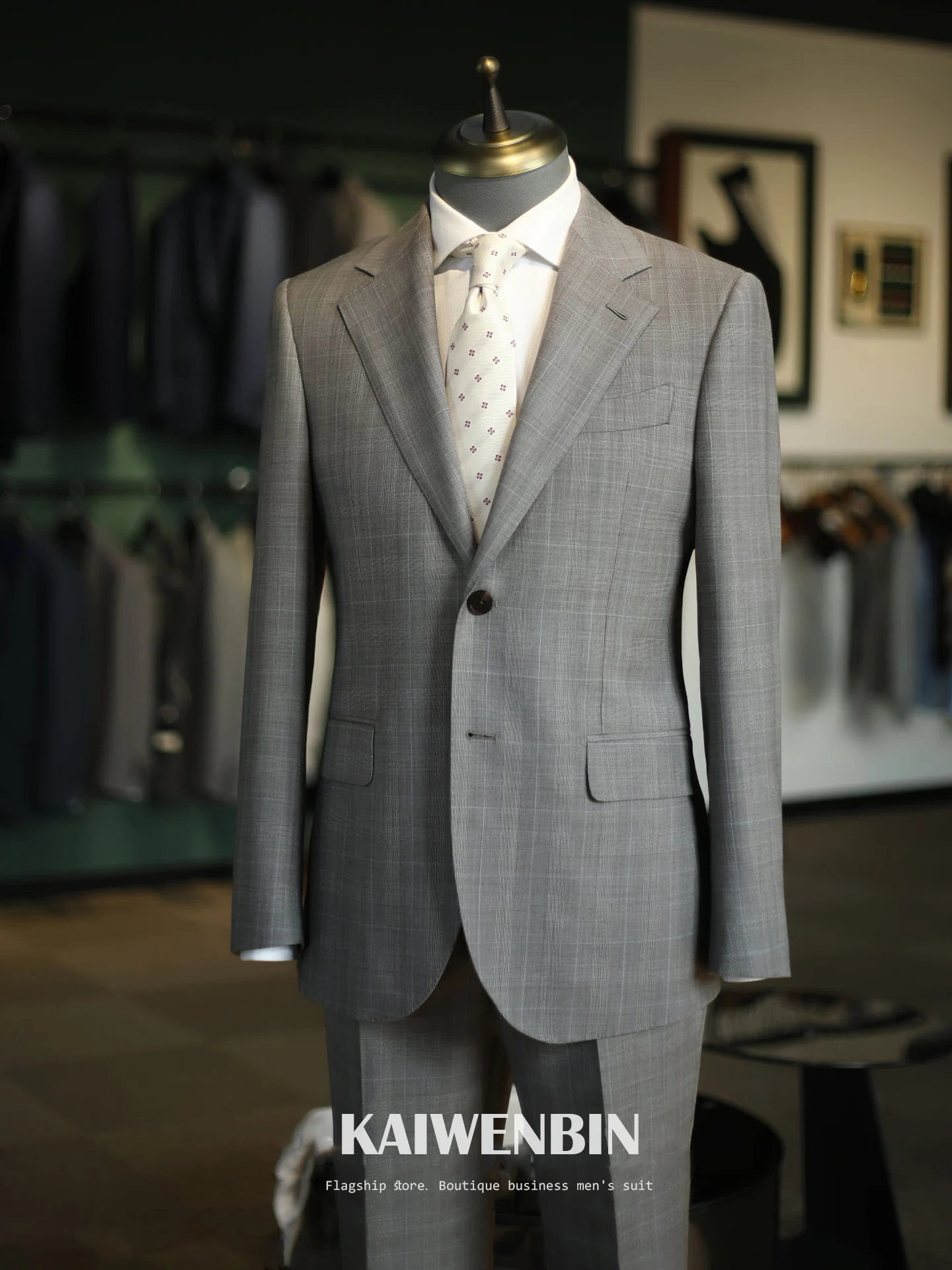 Men's Check Pattern Suit Set Half Canvas Wool 100% Business Formal Casual Wear Wedding Attire Custom Made Elegant High Quality