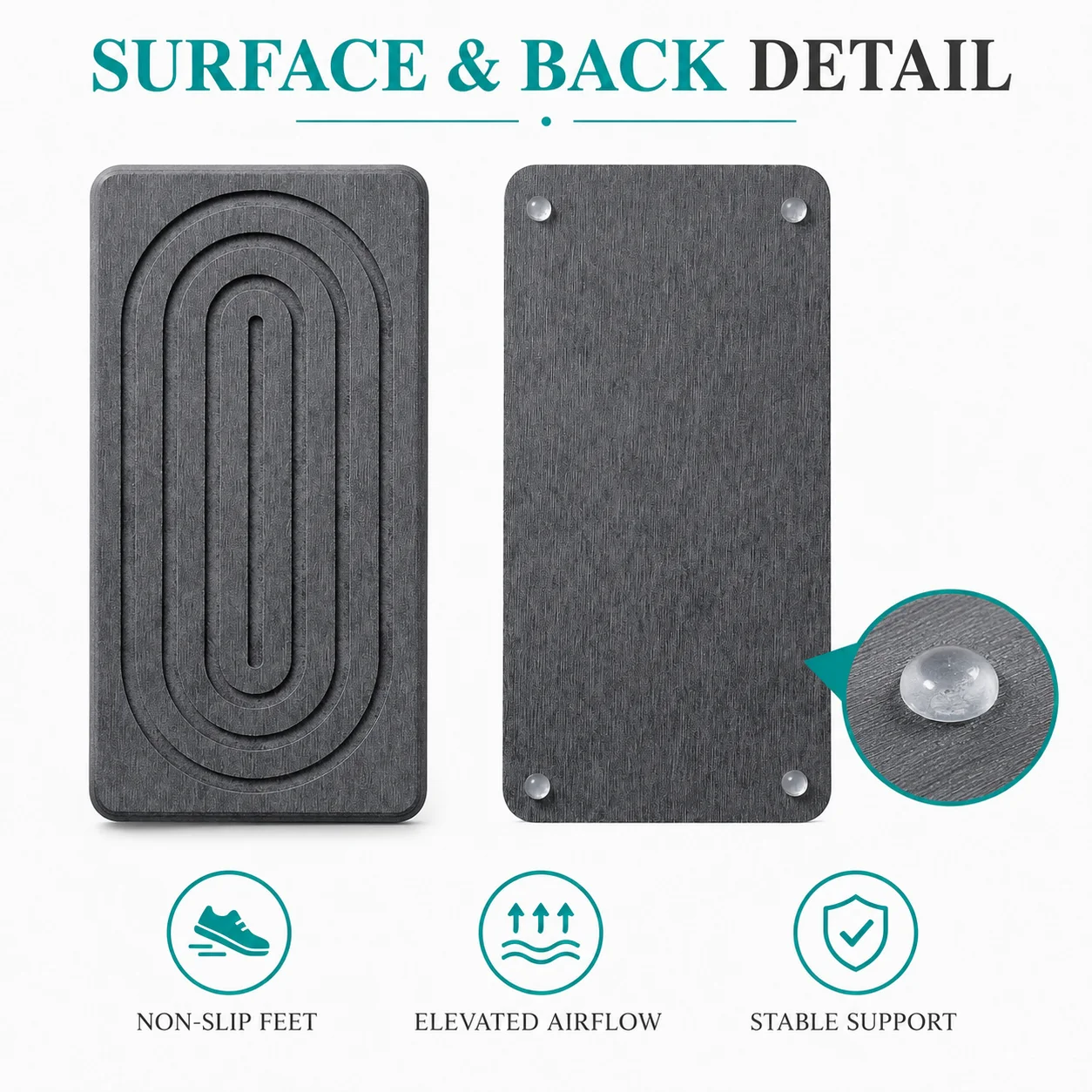 2 Pack Diatomite Tray Fast Drying Stone Sink Organizer For Kitchen Counter Soap Dispenser Bathroom Vanity Sponge Pad - view 3