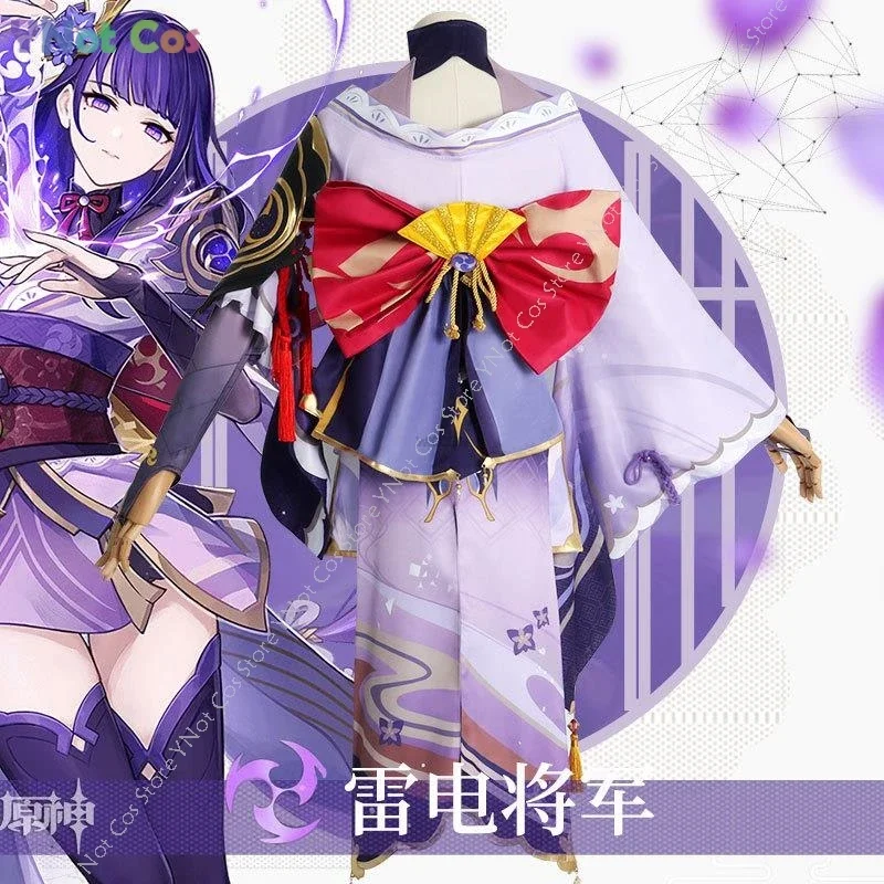 زي تنكري رايدن شوغون ، زي غينشين تأثير باال ، مجموعة كاملة ، كيمونو ياباني ، فستان لعبة ، شعر مستعار ، غطاء رأس لمعرض الأنمي