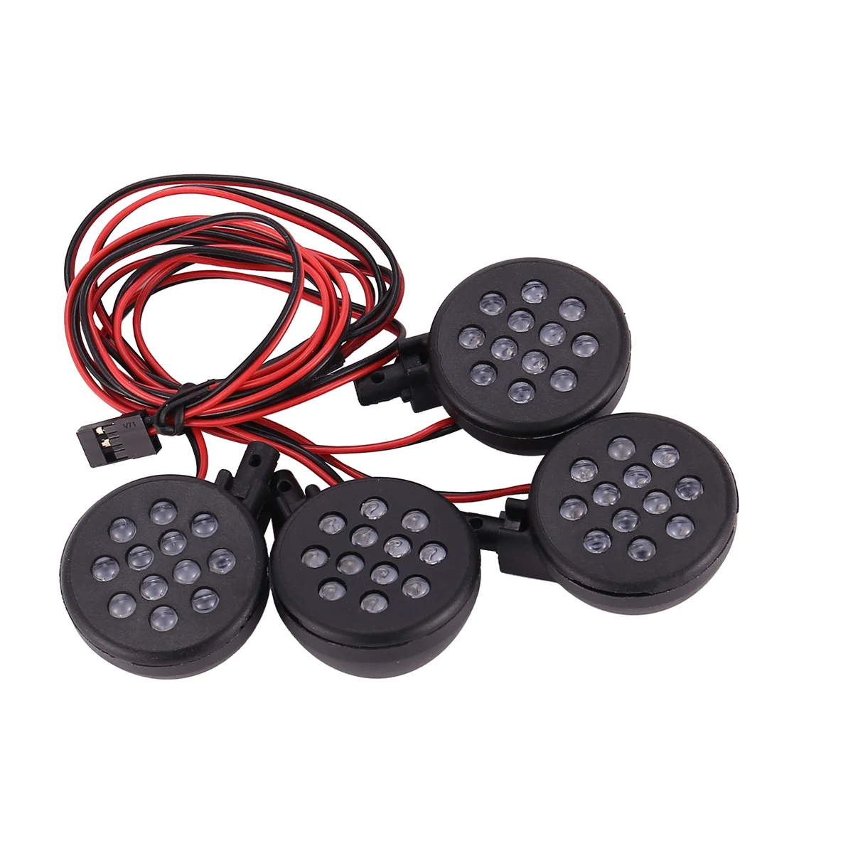 Kit receptor de 4 luces LED, faros de loto de carcasa de plástico para Motor BAJA Rovan 1/5 5B RC, piezas de coche