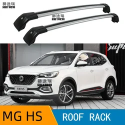 2Pcs Roof bars For MG MG HS 5 DR SUV DEC 2019 - 2022 FLUSH RAILS  Aluminum Alloy Side Bars Cross Rails Roof Rack Luggage Carrier