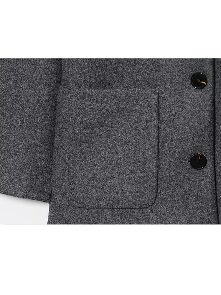 HH النساء الشتاء موضة تنوعا وشاح طوق معطف النمط البريطاني معطف البحرية الإناث شارع العليا مزاجه عادية 2-لون سترة