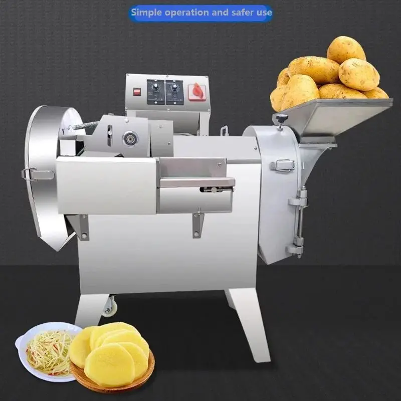 Industrial Vegetable Cutter Slicer Online Salad Master Fruit Banana Carrot Apple Cutting Dicing Slicing Machine Double Heads