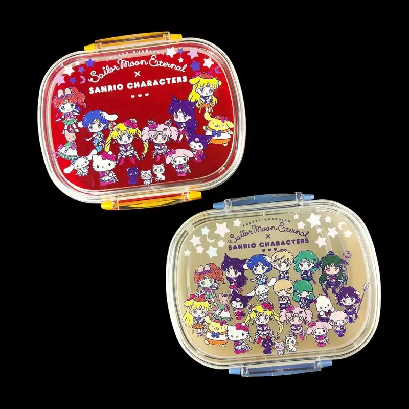 2024 Kawaii Cute Sanrio Hellokitty My Melody Kuromi Cinnamoroll Sailor Moon Lunch-Box Fruit Box Heatable Anime Gifts For Girls