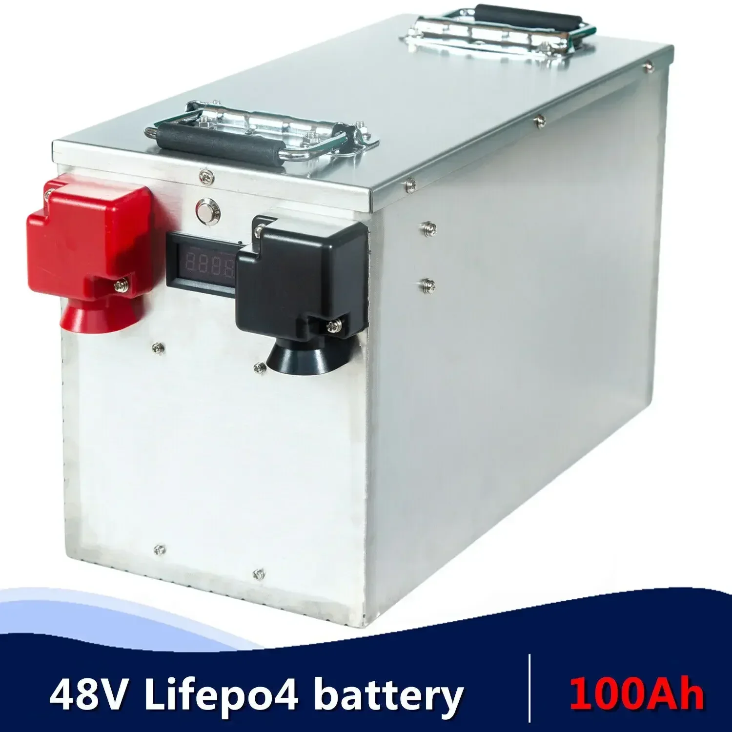 LiFePo4 48V 100AH High-capacity Lithium Iron Phosphate Battery Suitable for RV EV Solar Energy-