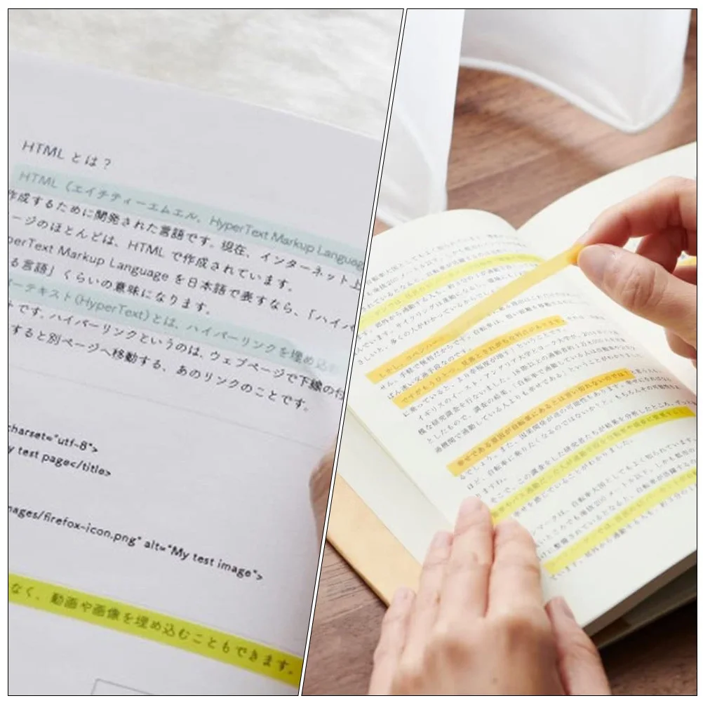 

15 Sheets Index Thin Highlight Strips Reading Highlighter Page Markers Label
