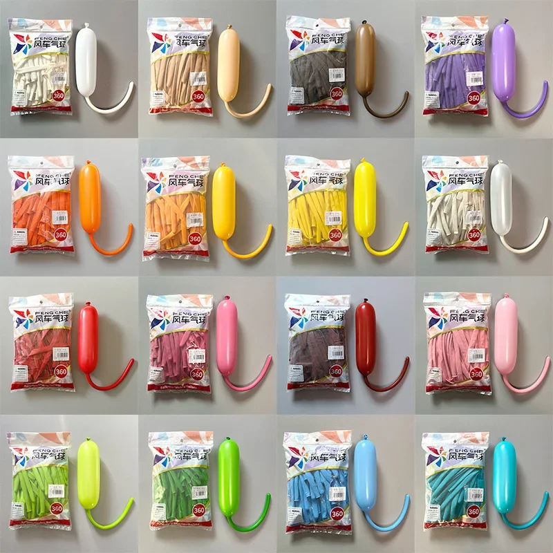 360 Magic Latex Balloon Knitting Cartoon Children's DIY Modeling 4.2g 50 1 Pack, Windmill Long Balloons