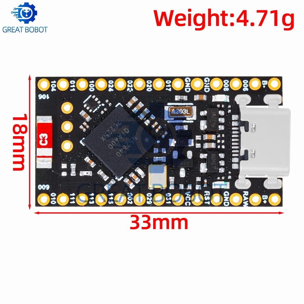 1~10PCS NRF52840 Development Board Compatible With Nice!Nano V2.0 Bluetooth Charging Management Pro Micro NRF52840