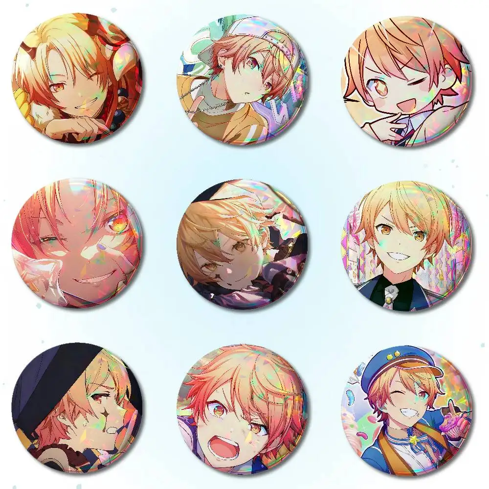 P-Project SEKAI Tenma Tsukasa Badges Round Brooch Cute Cartoon Idol Cosplay Badges DIY Backpack Clothing Jewelry Pins