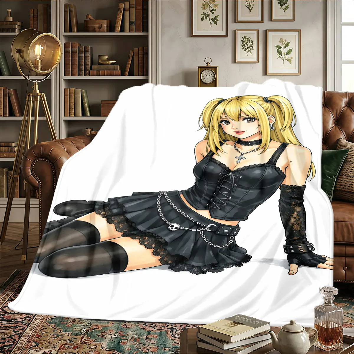 Death Note Patterns Home Blanket High quality All Seasons for Sofas Bedrooms Naps Warmth and Comfort Birthday Present -HE7