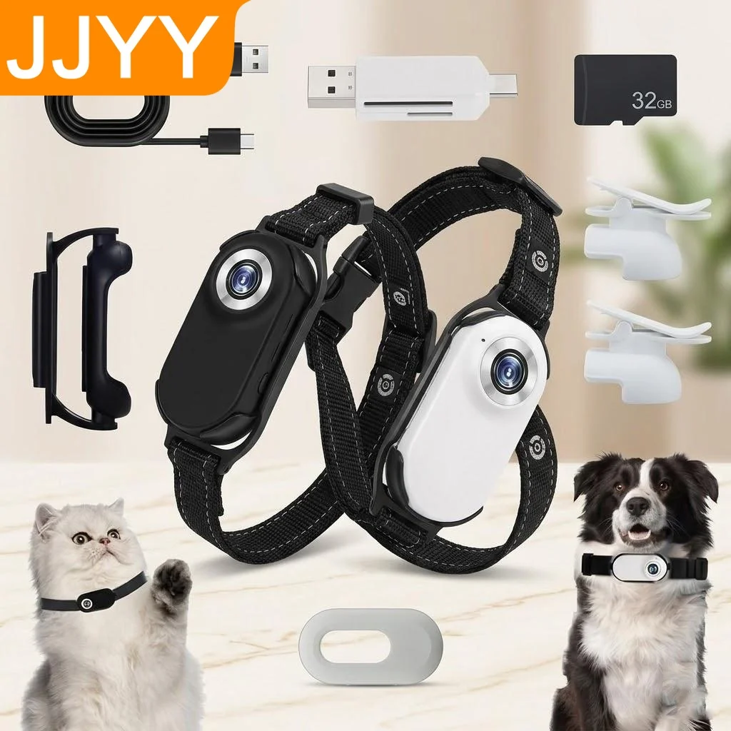 

Беспроводная мини-камера 1080P HD на ошейник для собак и кошек, для записи видео в помещении и на улице