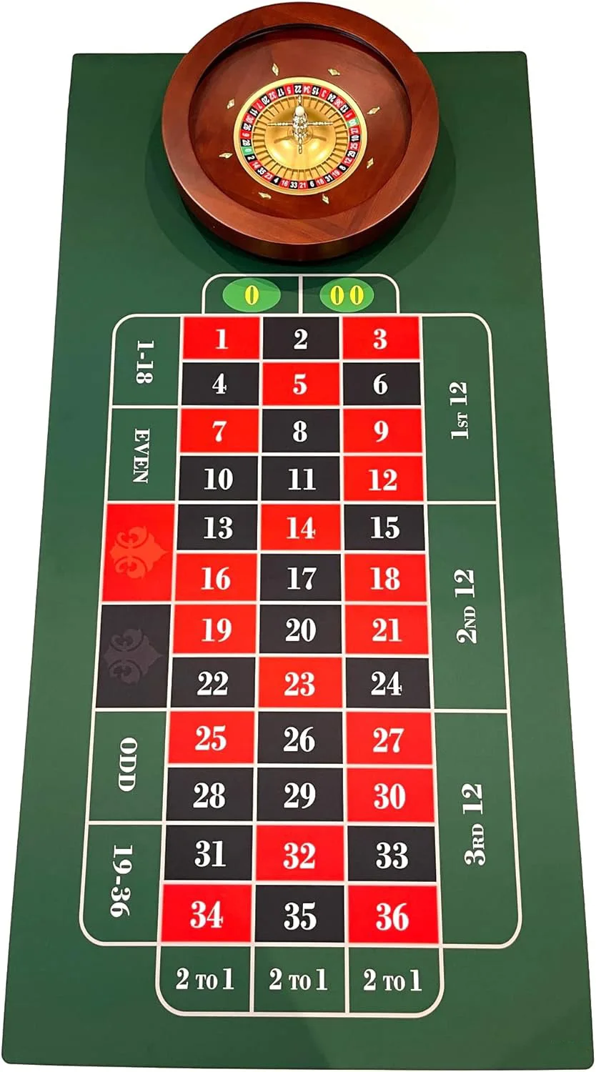 Deluxe 900mm x 1800mm x 2mm Roulette Table Top Casino Mat Board Cloth