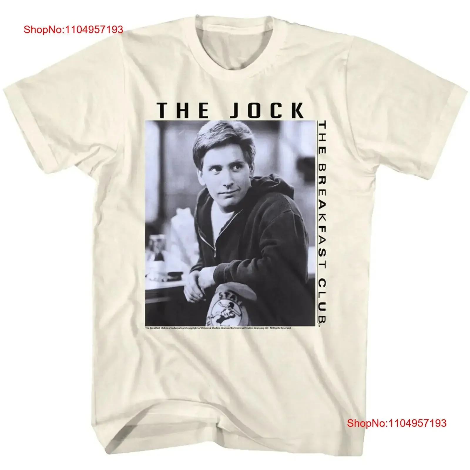 The Breakfast Club Movie Jock Andrew Clark Photo Men's T Shirt vintage Washed Unisex fashion designer clothes Slightly