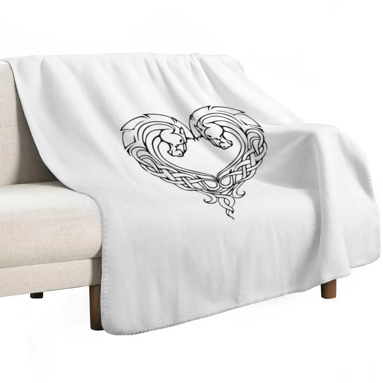 Celtic Horse Heart Throw Blanket Soft Luxury St For Sofa Thin Sofas cosplay anime Thermal Blankets