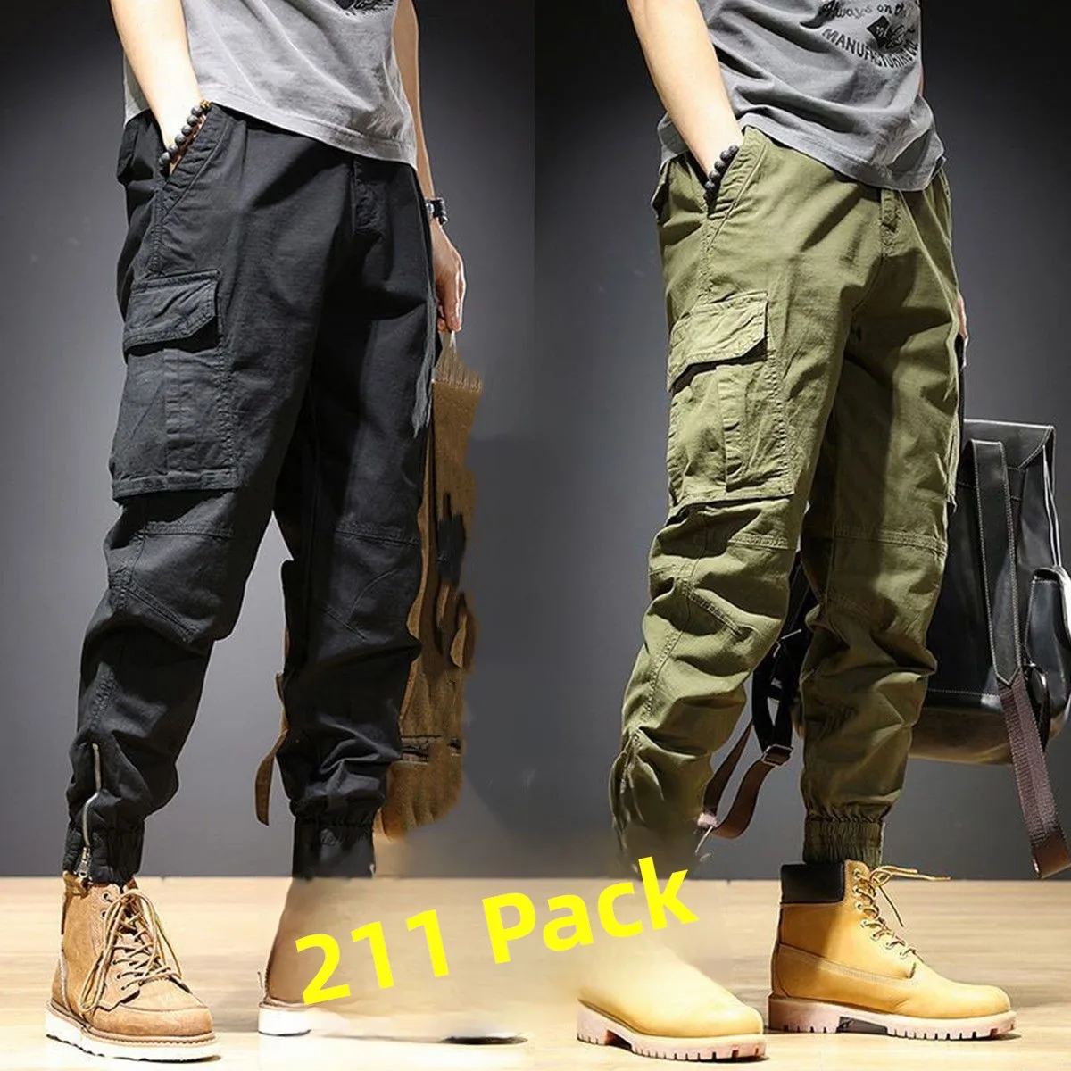 

American Sle Outdoor Work Trousers Men's Spring Autumn Pure Cotton Multi ket Loose Large Size Sports Wear Resistant Work...