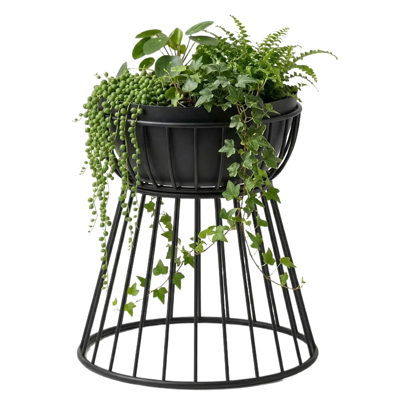 

Simple Metal Planter Stand Floor-Standing Flower Pot Display Stands Elegant Vase Holder Rack for Balcony Garden Home Decor