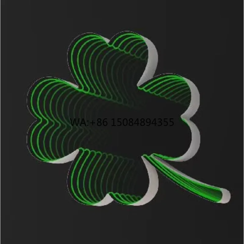Modern Hotel Bar Decorative 3D Mirror Wall Mounted Mirror Infinity Single Color/RGB Colorful Infinity Mirror Letter