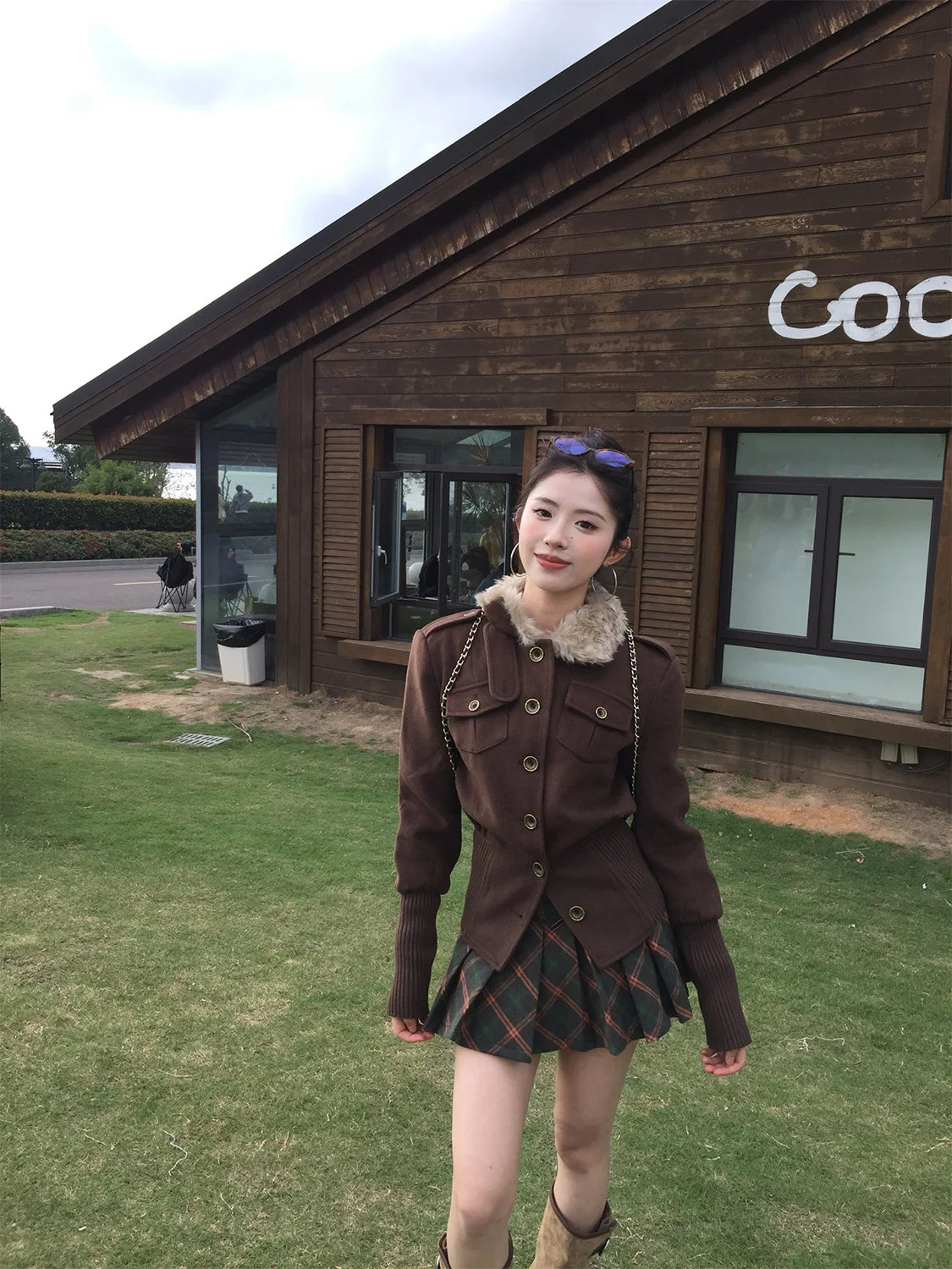 

Faionable женское пальто с металлическим воротником, облегающее шерстяное пальто, верхняя одежда, осенне-зимнее новое пальто в стиле ретро