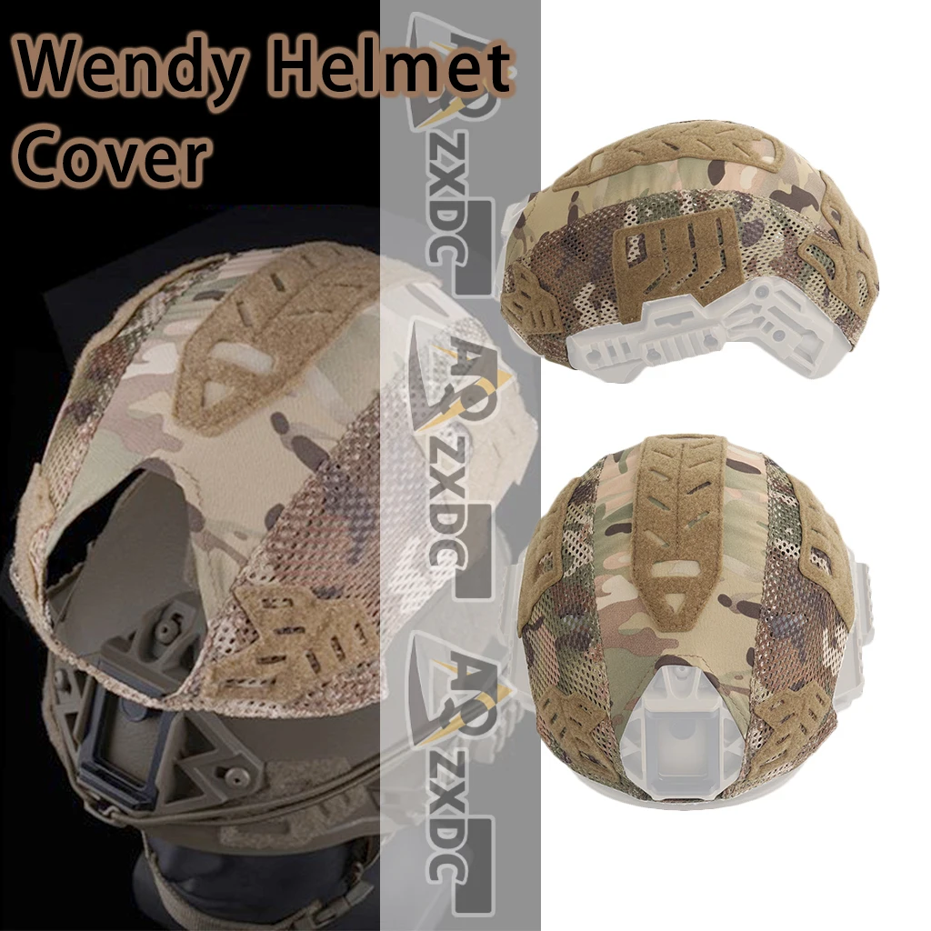 

Tactical Camo Helmet Cover for Wendy Helmet, Extensive hook and loop system, Install various accessories, for hunting camouflage