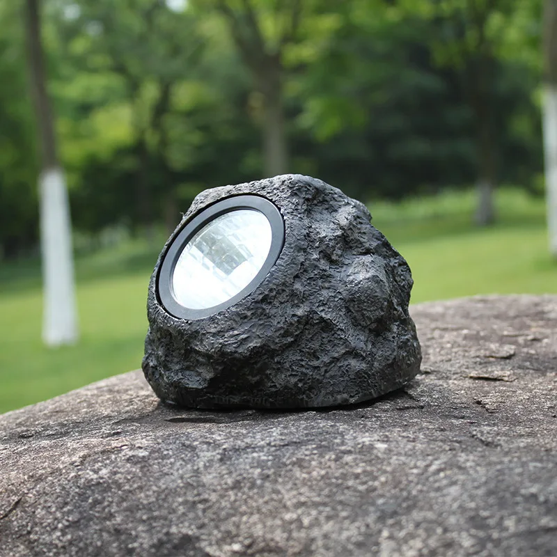 

Solar Garden Lamp Outdoor Garden Landscape Spotlight Waterproof Resin Simulation Stone Lamp Led Lawn Tree Lamp