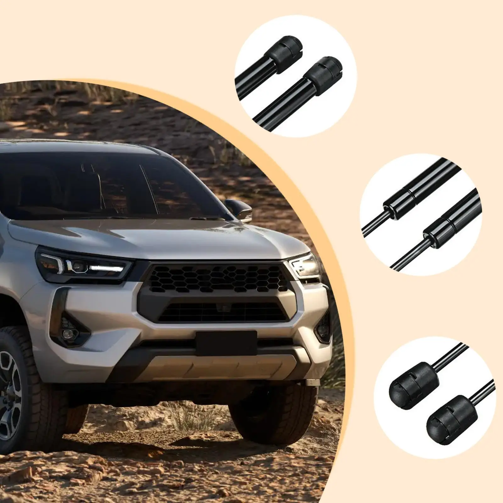 

1921VR 2 шт. навес заднего стекла, газовые стойки, замена для моделей 2004-2025, быстрая установка, прочный аксессуар