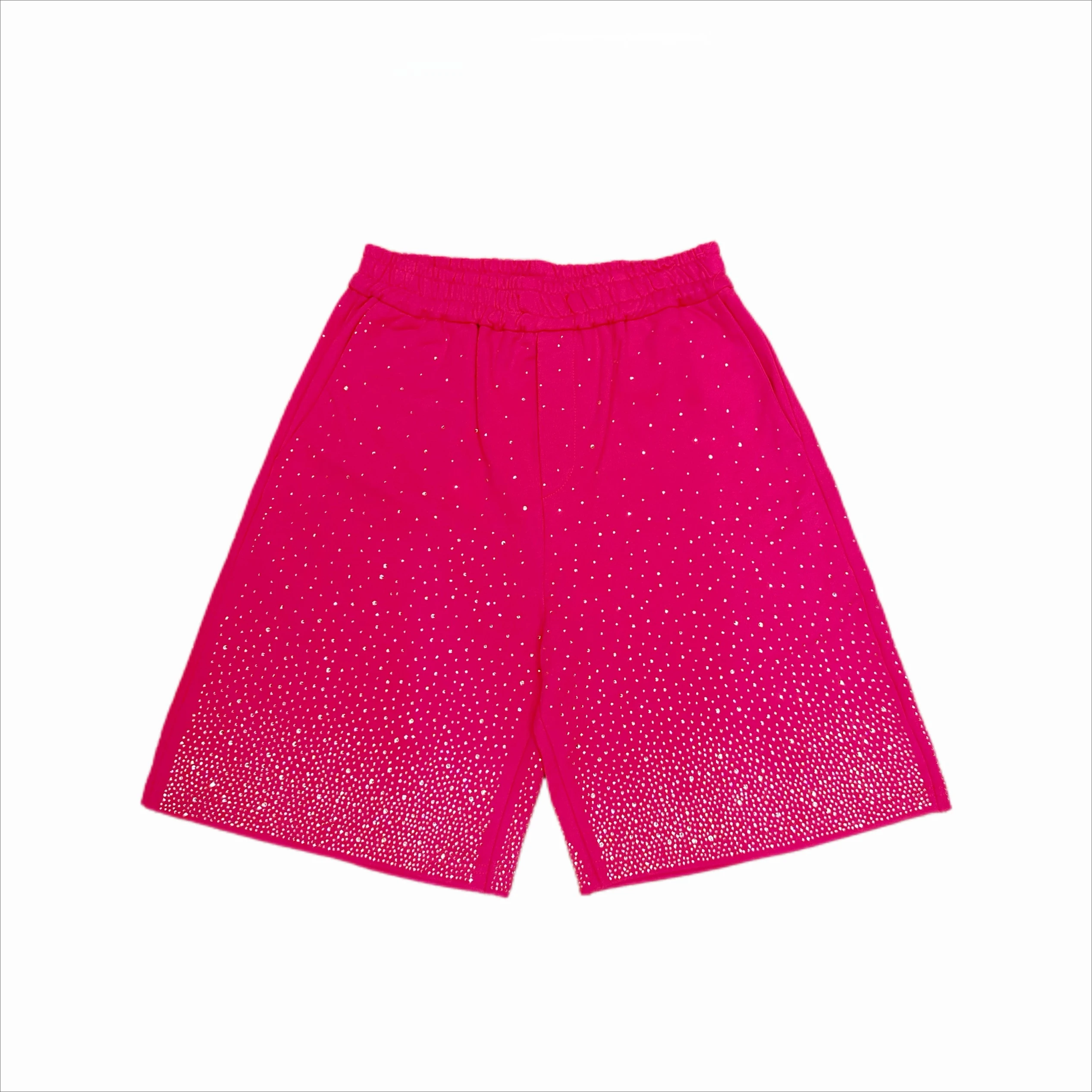 Original Starry Sky Heavy-duty Rhinestone Gradient Shorts Elastic Waist Casual Loose Fashion Trend Unisex Sports Shorts