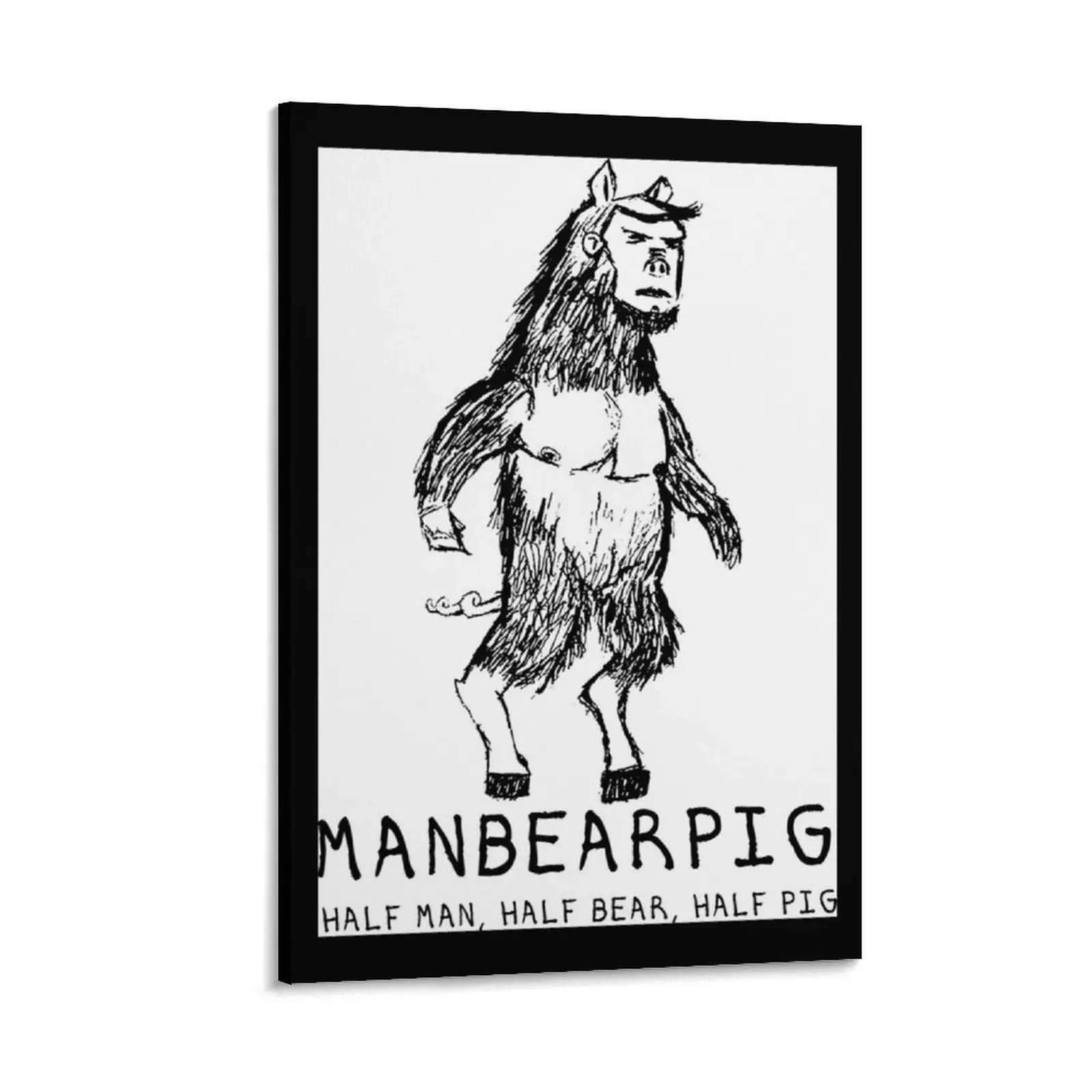 

ManBearPig Poster Canvas Painting large paintings modern living room decoration interior paintings