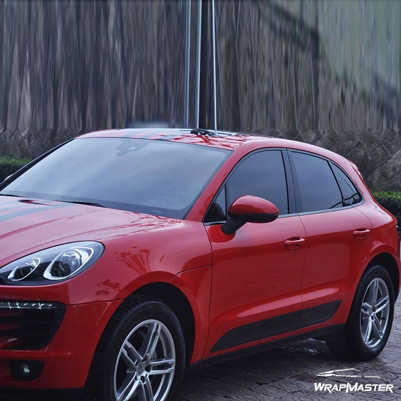 Pegatinas resistentes a los arañazos de envoltura de vinilo PET rojo carmin brillante para ordenador portátil de casa de coche-calcomanías de vinilo duraderas