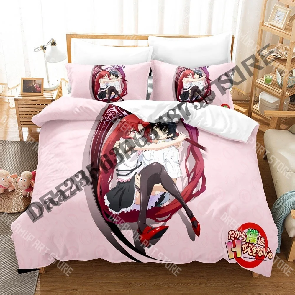 3D Printed So, I Can't Play H? Anime Bedding Set for Boys Girls Duvet Cover Pillowcase Twin Queen King Full Single Double Sizes