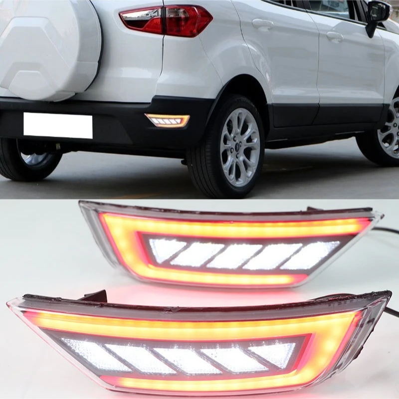 

Для Ford EcoSport 2014-2018 Автомобильный светодиодный фонарь заднего бампера, модифицированный задний противотуманный фонарь, стоп-сигнал заднего хода, указатель поворота