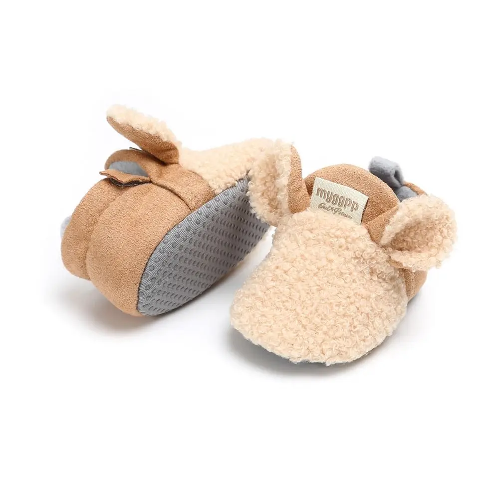 Cartoon Sheep Shape Newborn Baby Booties Non-Slip Sole Soft Baby Crib Shoes Warm Baby Walking Shoes Winter