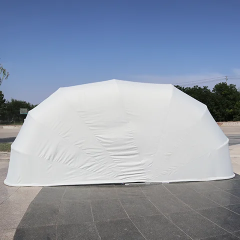 Semi-automatic mobile folding telescopic garage, flame-retardant car parking shed, thickened and cotton insulated car cover