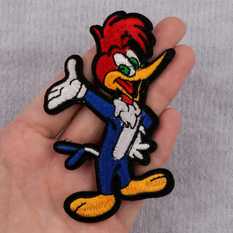 Cartoon Character Embroidery Patch Funny Bird Iron On Patches For Clothing Thermoadhesive Patches On Clothes DIY Sew Badges