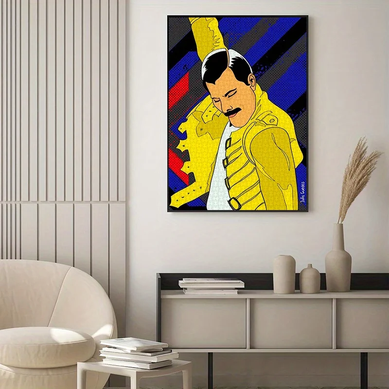 จิ๊กซอว์ภาพป๊อปอาร์ต เฟรดดี้ เมอร์คิวรี ฉากภาพเหมือน สำหรับผู้ใหญ่ ธีมดนตรี เกมเสริมสร้างสติปัญญา ของเล่นตกแต่งบ้านเพื่อการพักผ่อน