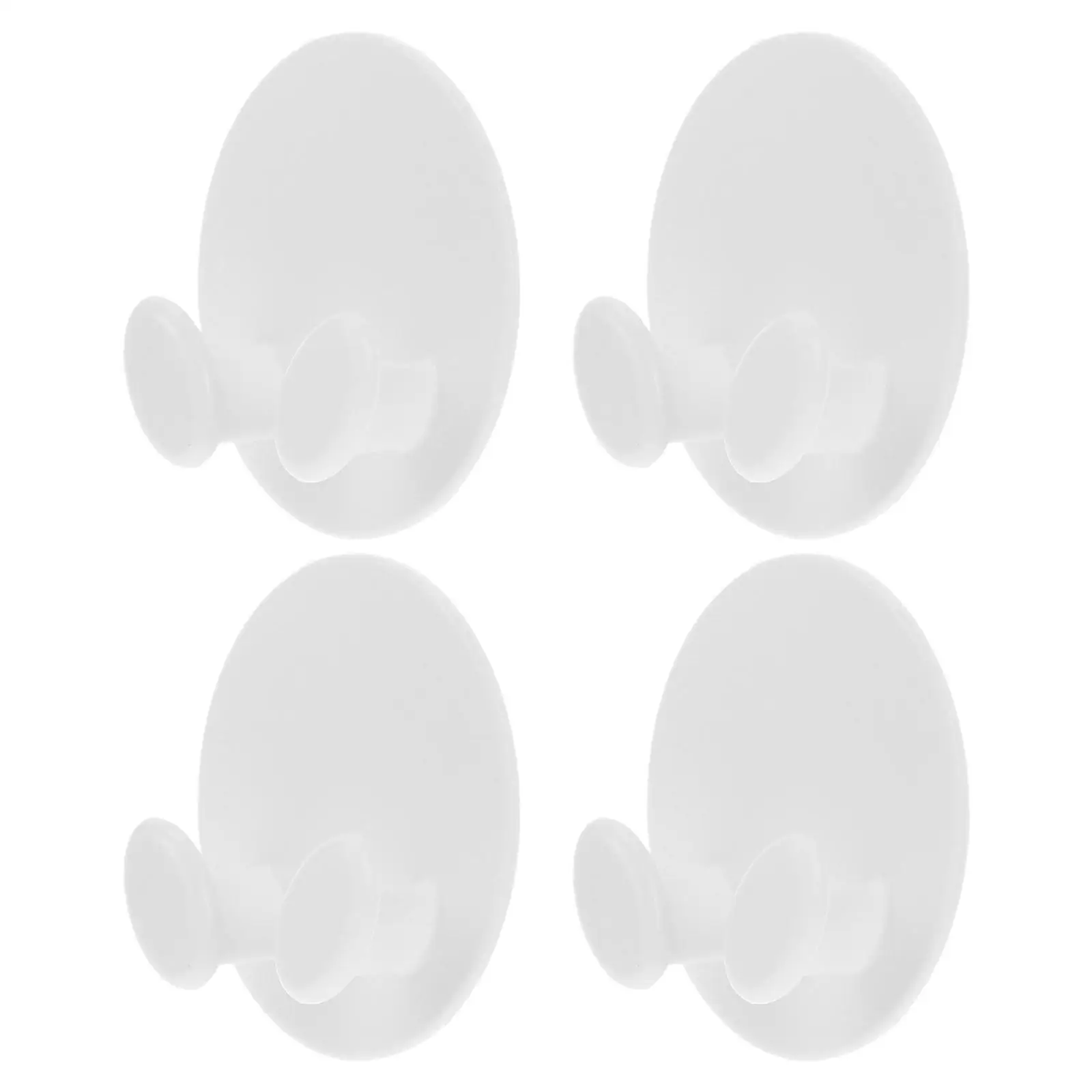 

4 Pcs Socket Hook Storage Rack Durable White Plug Holder Power Cable Adhesive Organizer Hanging Multi Function Phone Bath Towel