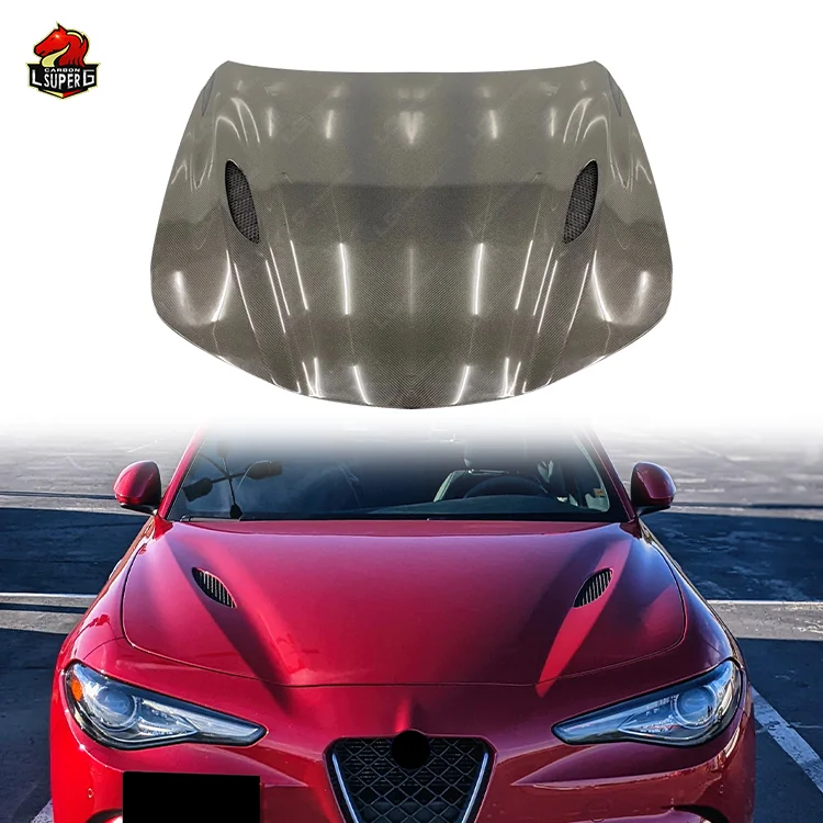 Factory Price Carbon Fiber Engine Hood For Alfa Romeo Giulia Auto Parts Car Hood