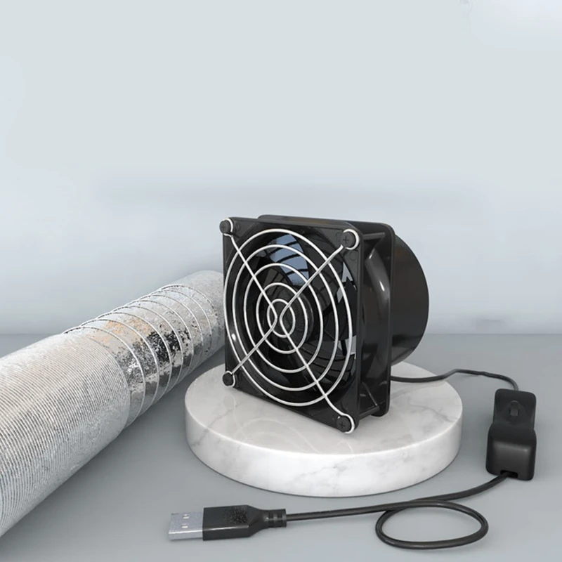 High-Performance Ventilation Fan with Powerful Suction and Plastic Duct Pipe for Effective Smoke and Dust Extraction - USB