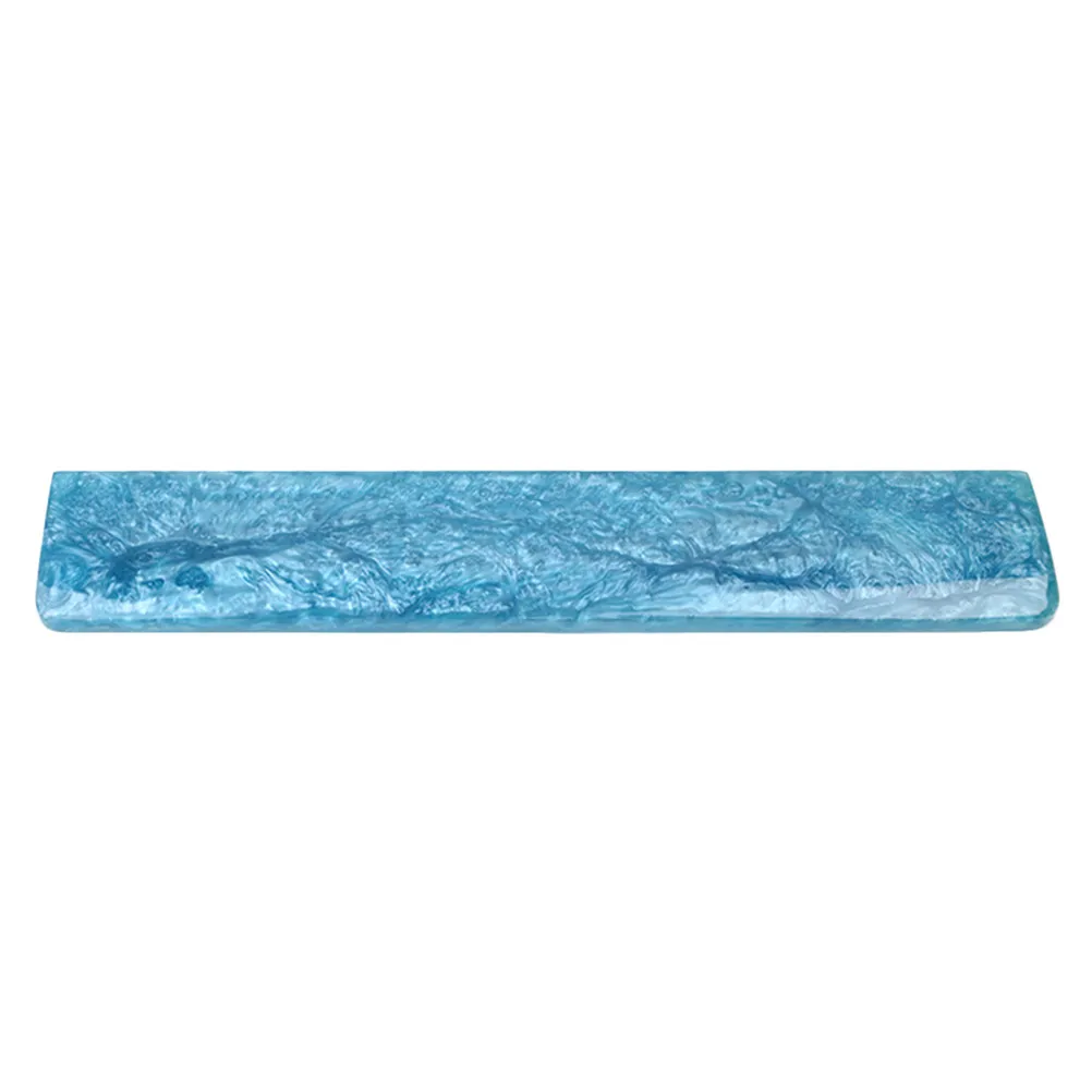 Blue Epoxy Resin Keyboard Wrist Pad Ergonomic Design Soft Elastic Support Prevent Friction Injury Wrist Rest Pad for Office - view 2