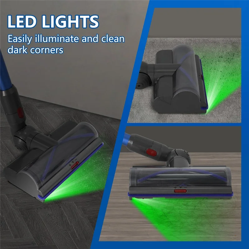 Sostituzione attacco testa aspirapolvere BISM per Dyson V8 V10 V11 V15 Cleaner aggiornato anti-groviglio con luce verde