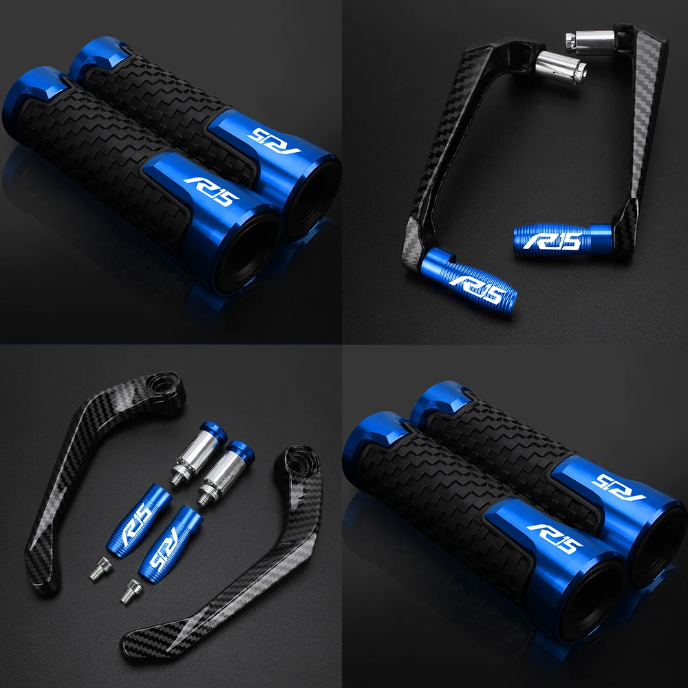 

For Yamaha R15 2017-2025 2024 2023 Motorcycle 7/8" 22MM Handlebar Grips Guard Brake Clutch Levers Handle Bar Guard Protector