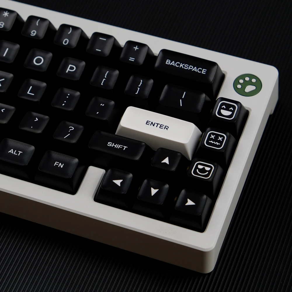 PBT Double Shot GMK WOB eycap QXA profil klawisze 162 czarno-białe dla Mx przełącznik klawiatura mechaniczna 64 68 75 96 980