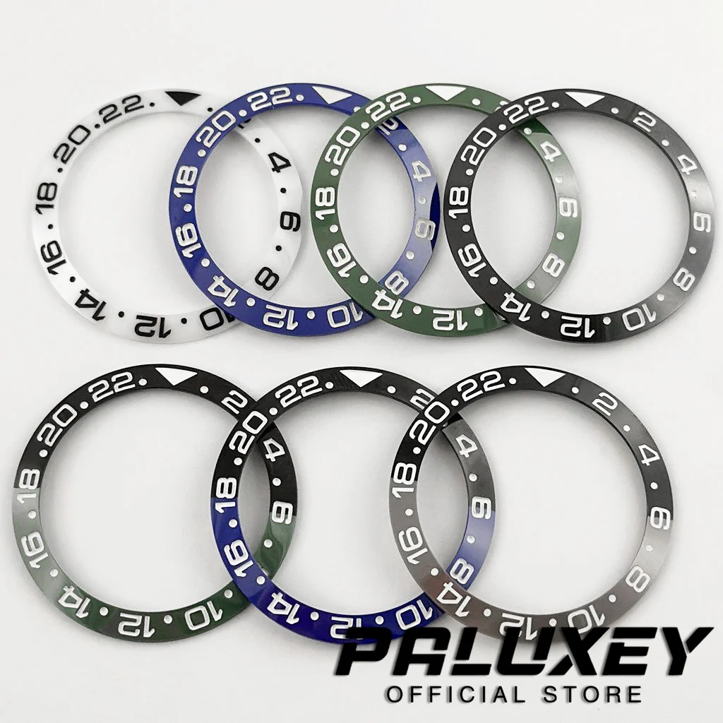 المنحدر 38 مللي متر * 30.6 مللي متر جودة عالية الغوص السيراميك/الألومنيوم 1 قطعة الحافة إدراج ل NH35 NH34 NH36 GMT ساعة يد تعمل بالحركة الأوتوماتيكية الحافة