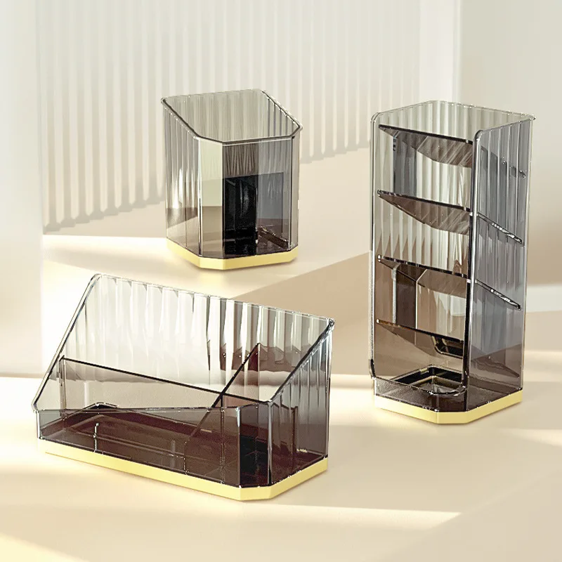 الفاخرة ماكياج المنظم سطح المكتب الحمام فرشاة للمكياج صندوق تخزين مكتب القلم صندوق فرشاة للمكياج المنظم صندوق تخزين أحمر الشفاه #6