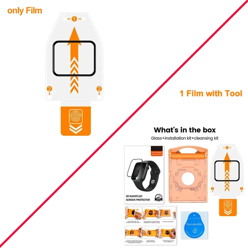 Imagen 2 del producto 1 Juego de película cerámica de alta calidad para Apple iWatch ultra 3 49MM Series 11 10 46mm 7 8 9 6 5 4 SE 45mm 44 41 40mm Protector de pantalla