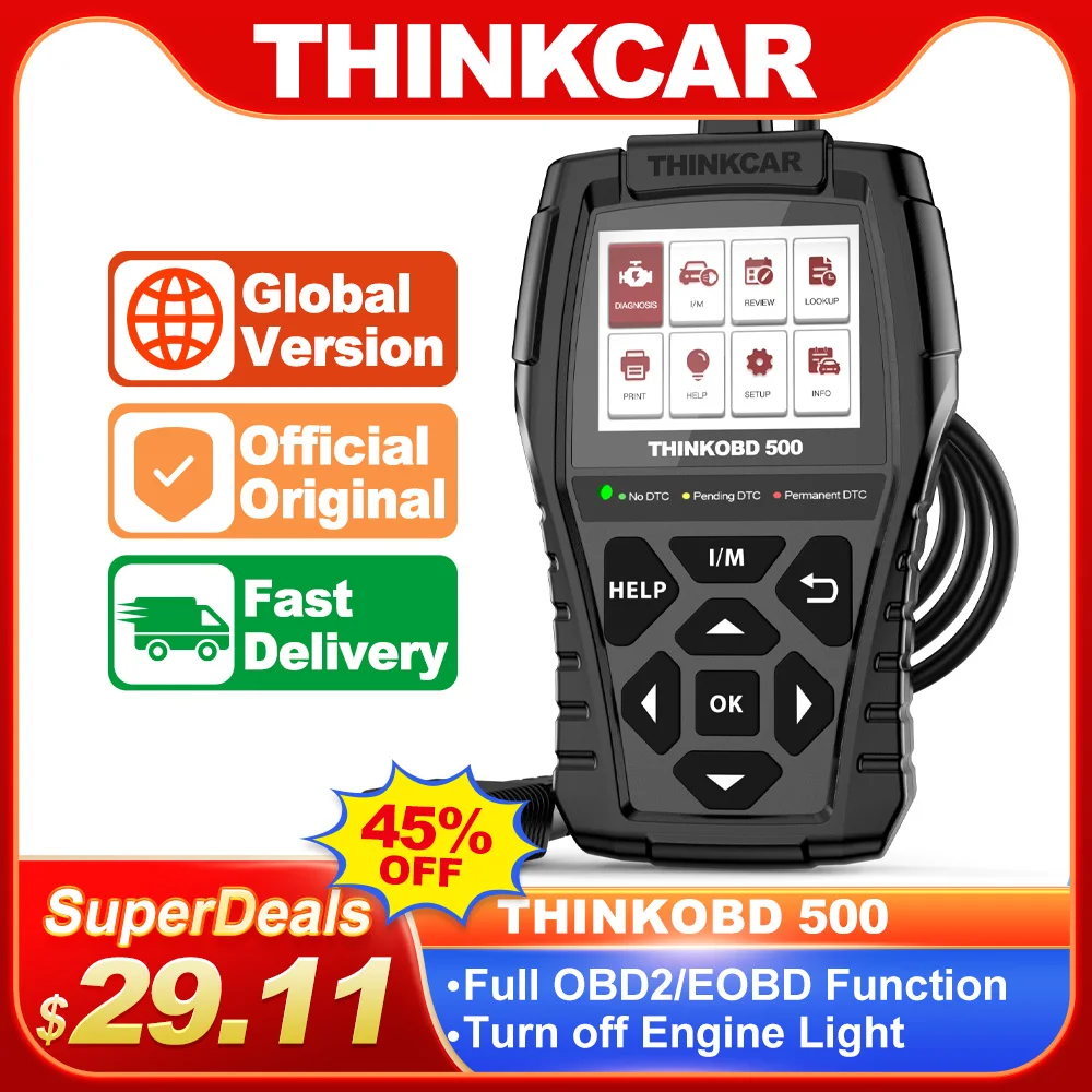 

THINKCAR THINKOBD 500 Car Diagnostic Tools for Auto Obd2 Scanner Automotive Obd 2 Version Diagnosis Lifetime Free Update